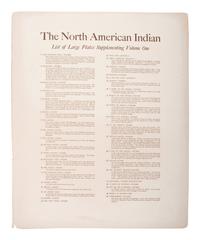 CURTIS, Edward (1868-1952). Group of 22 photogravures, most from portfolio 1 of The North American Indian.