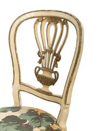 A Pair of French Paint-Decorated Montgolfier-Style Dining Chairs