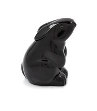 A Baccarat Black Bunny Height 3 1/8 inches.