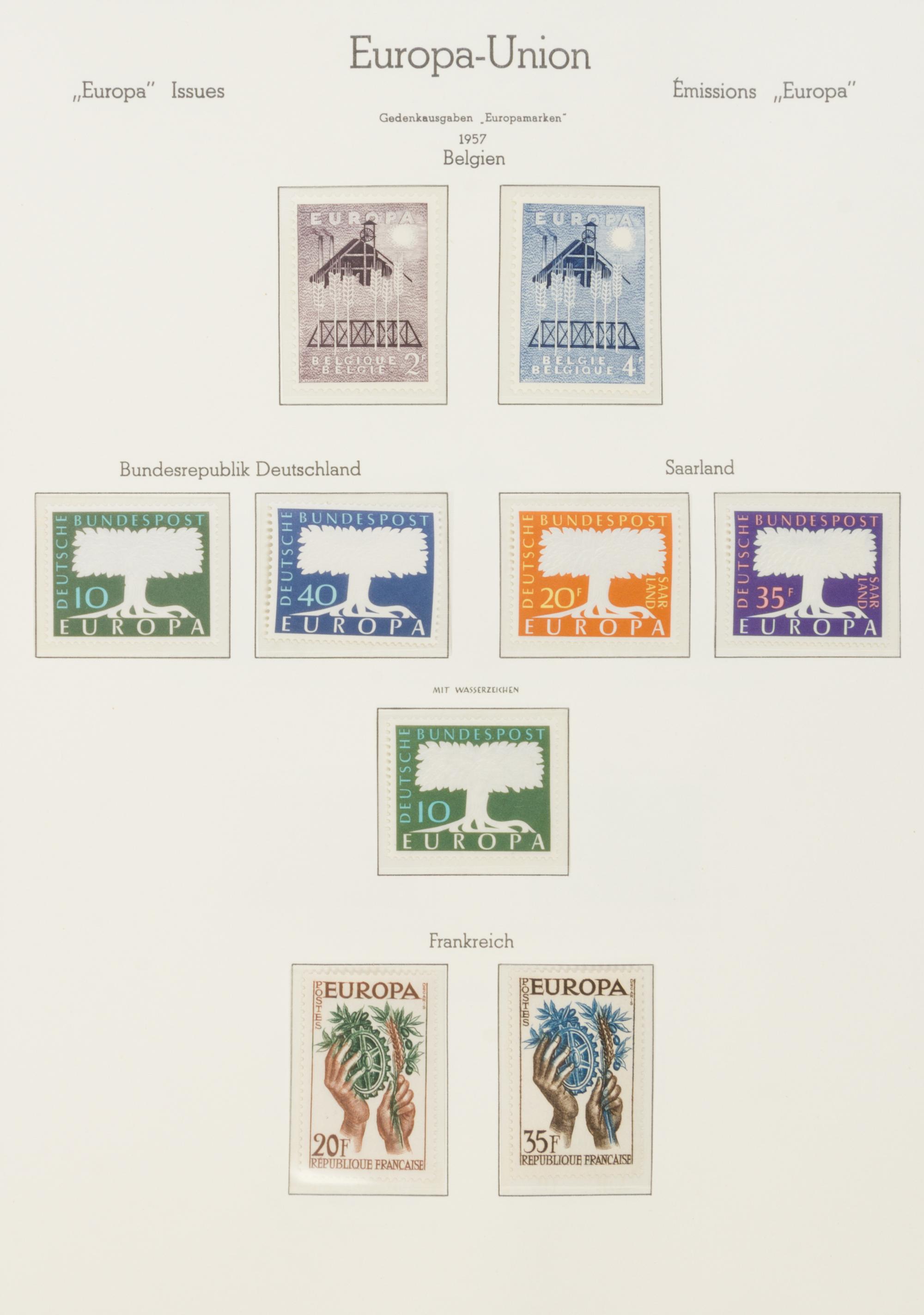 A Collection of European Union Issue Postage Stamps — LECHTTURM BRIEFMARKEN ALBUM-711949-1976