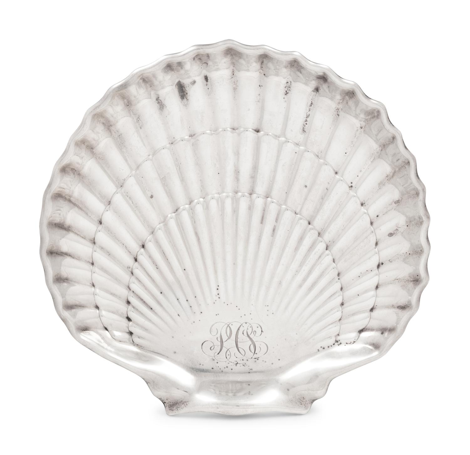 An American Silver Shell Tray