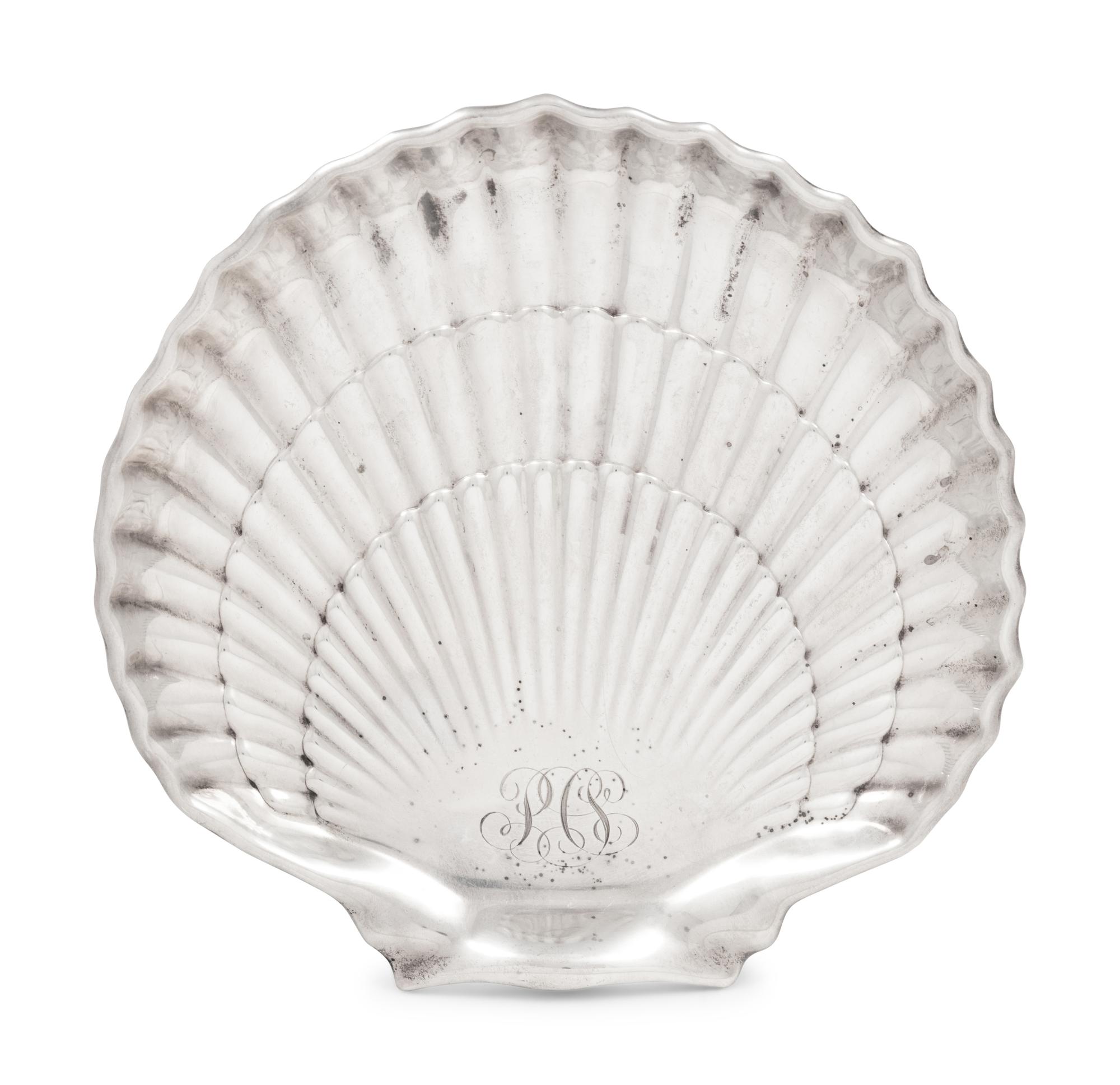An American Silver Shell Tray