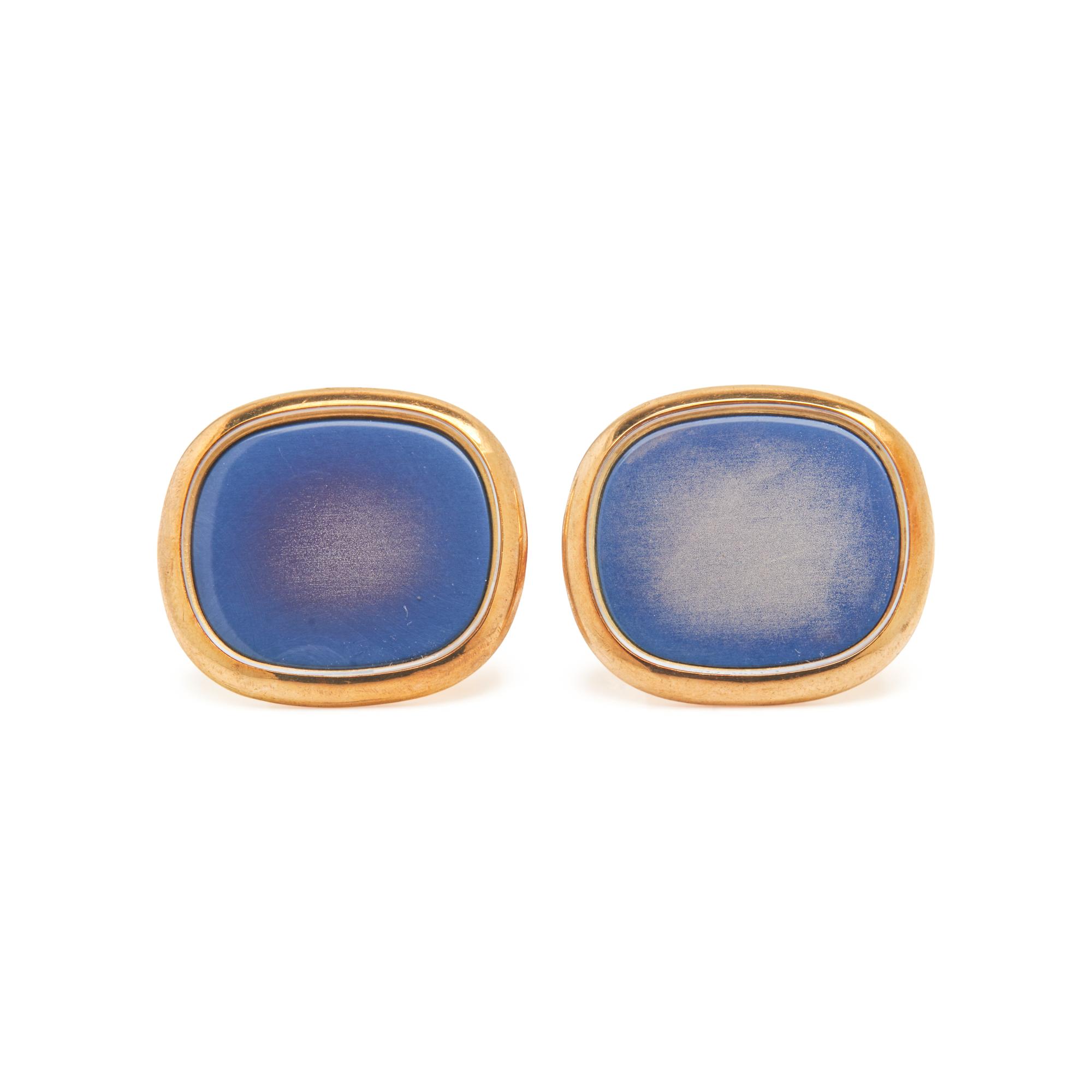 PATEK PHILIPPE, 'ELLIPSE' YELLOW GOLD CUFFLINKS