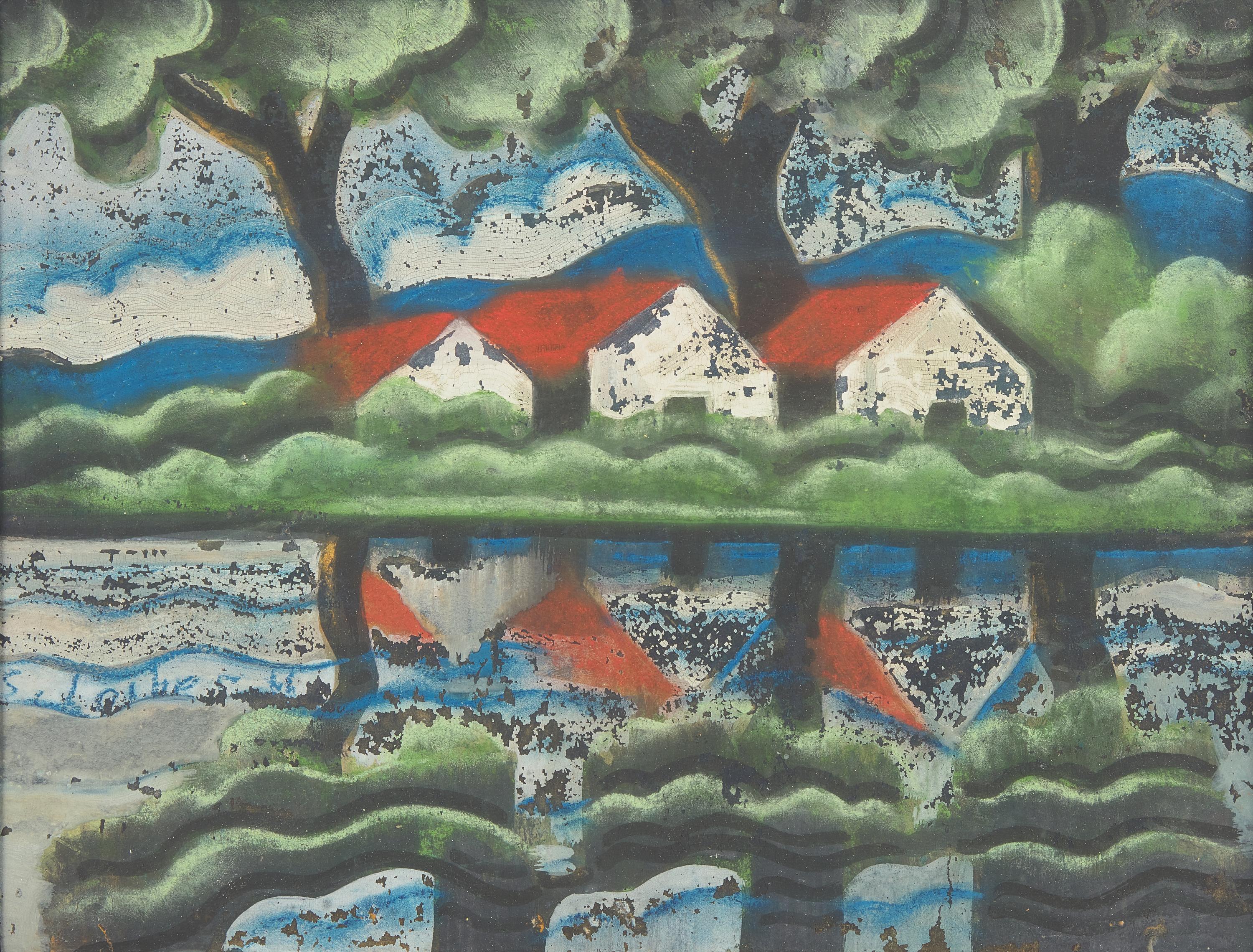 Hugó Scheiber (Hungarian, 1873-1950) — Red and White Houses