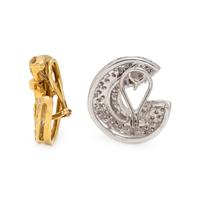 DIAMOND AND BICOLOR GOLD EARRINGS