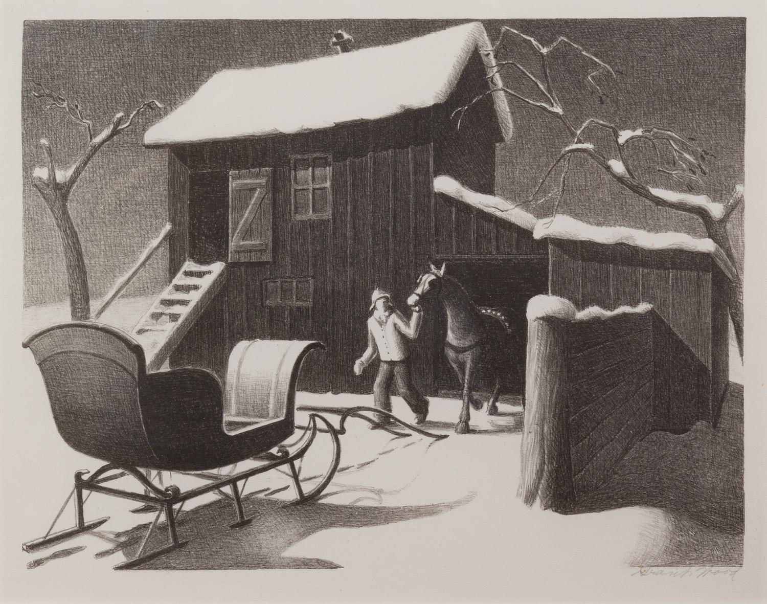 Grant Wood, (American, 1891-1942), December Afternoon, 1941