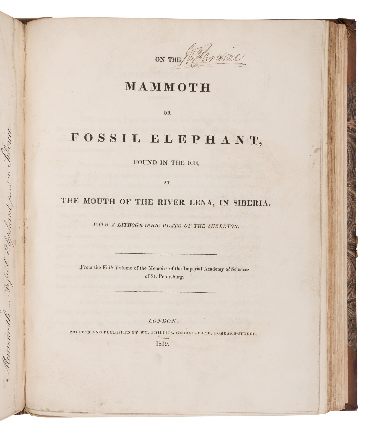 [NATURAL HISTORY] -- [JARDINE, William, Sir (1800-1874), his copy]. A sammelband of 14 offprints by various authors, an autograph letter, and a drawing, collected by William Jardine, including: