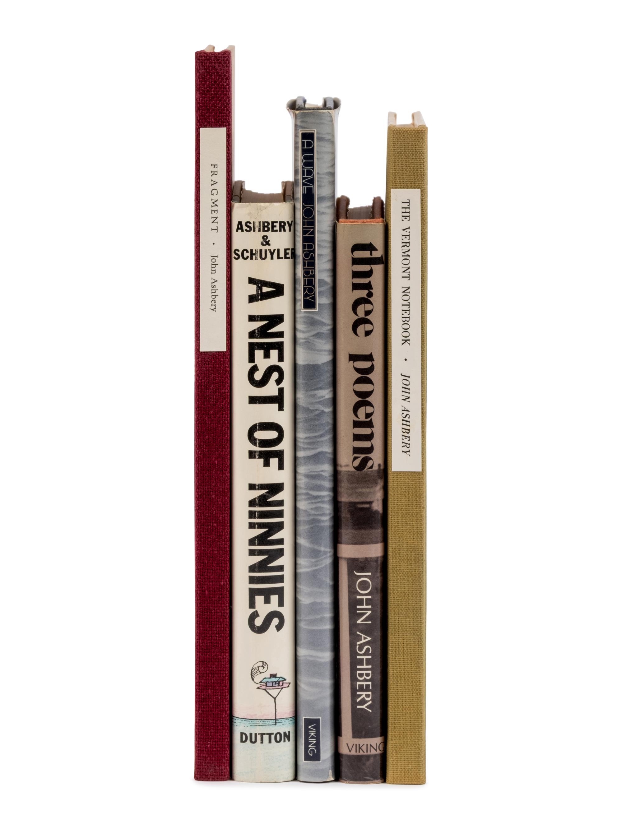 [Literature] Ashbery, John. Group of 5 First Editions