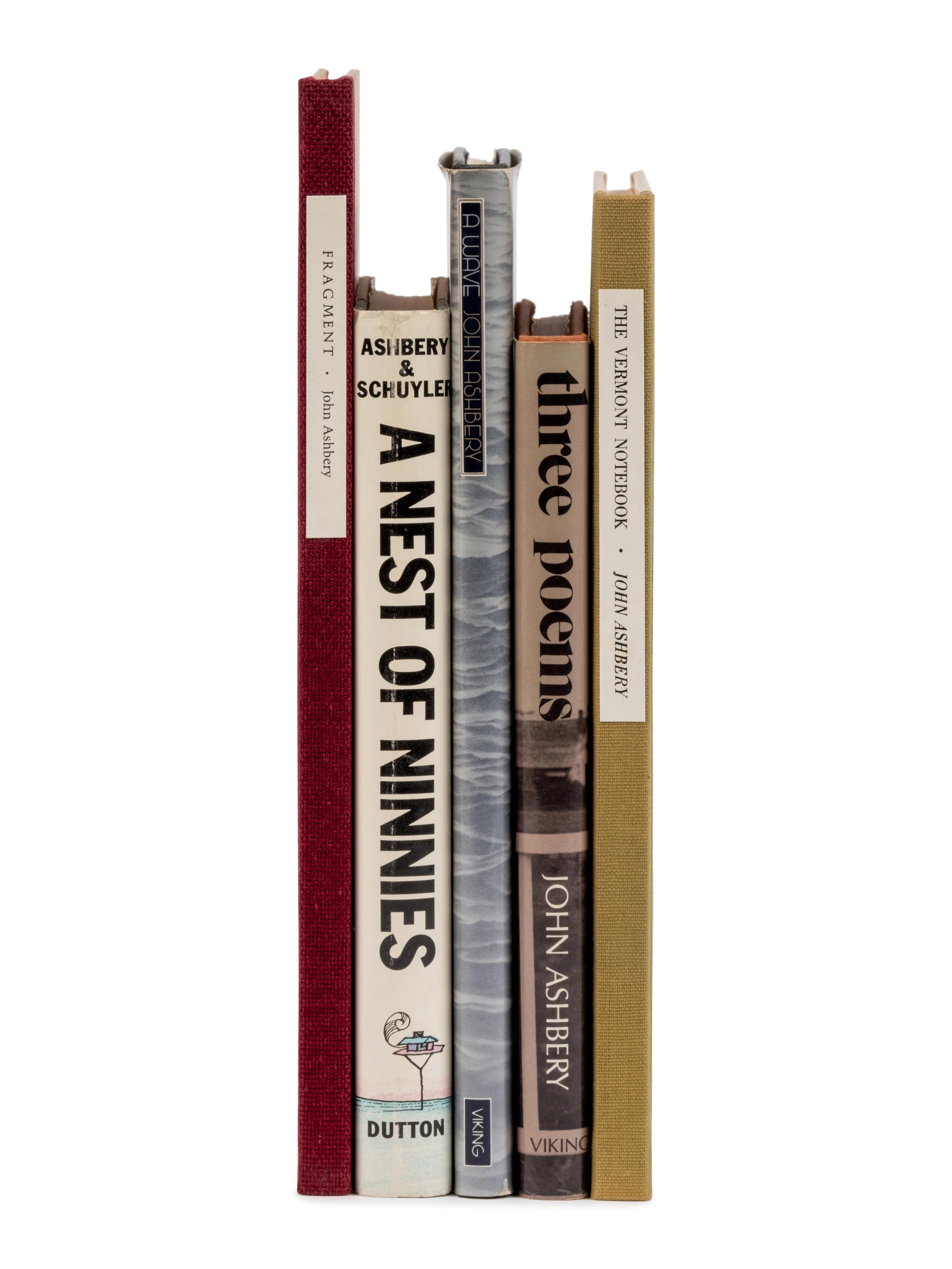 [Literature] Ashbery, John. Group of 5 First Editions