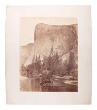 [WESTERN AMERICANA]. [WATKINS, Carleton (1829-1916), photographer]. Mammoth plate photograph of El Capitan, Yosemite.