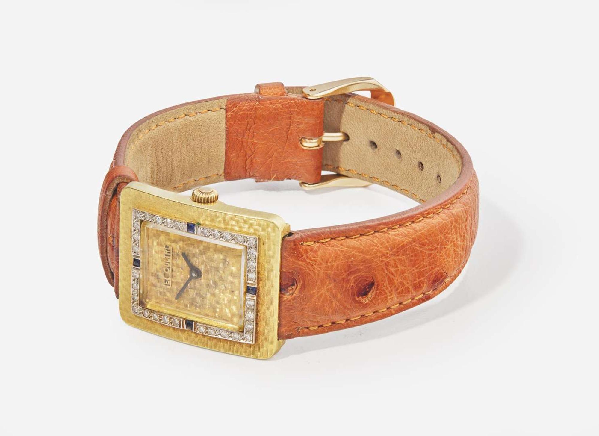 A Ladies 18K Yellow Gold and Diamond LeCoultre Watch