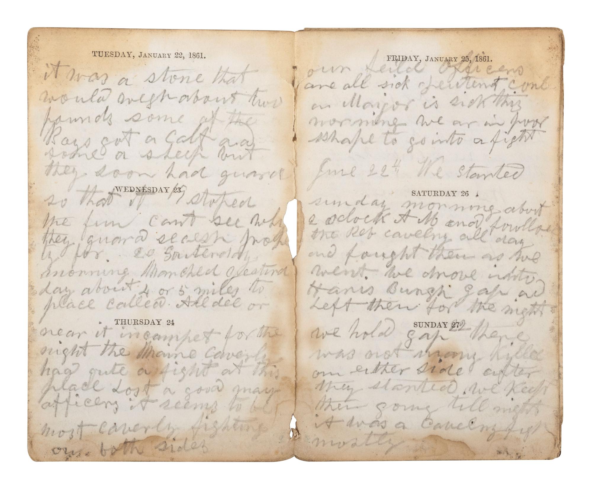[CIVIL WAR]. Famed 20th Maine archive incl. letters and partial diary featuring Gettysburg content.