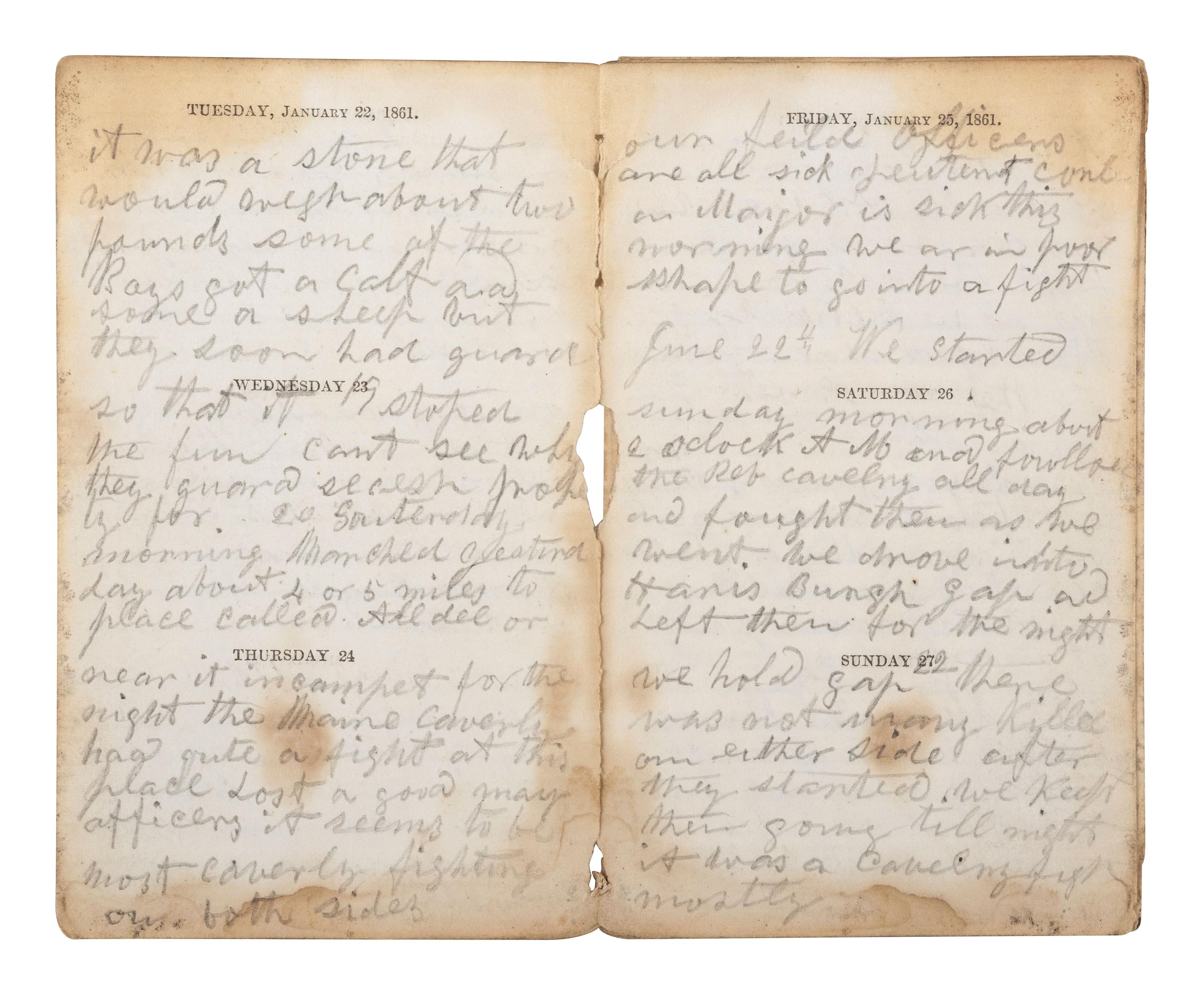 [CIVIL WAR]. Famed 20th Maine archive incl. letters and partial diary featuring Gettysburg content.