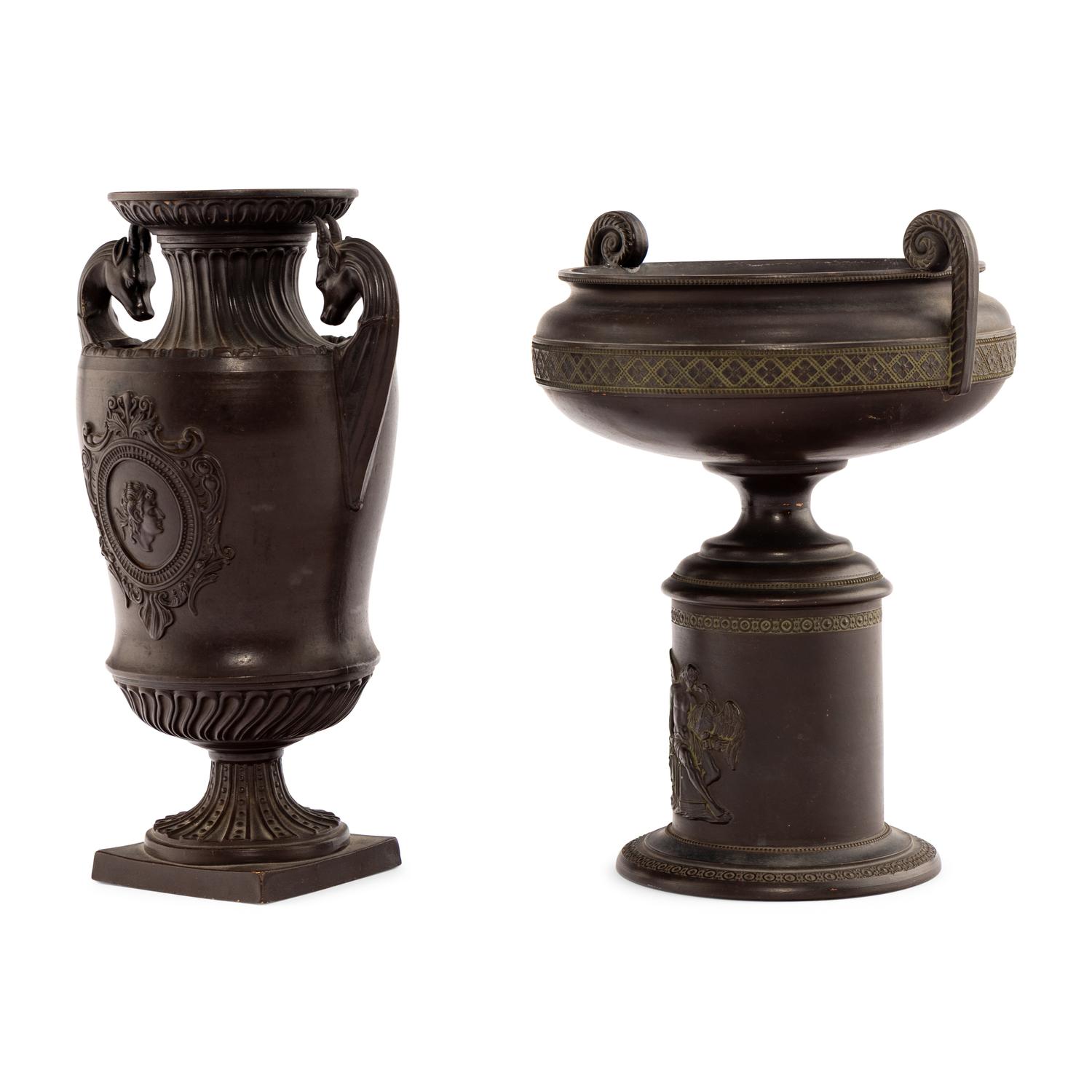 Two Grand Tour Style Terracotta Urns