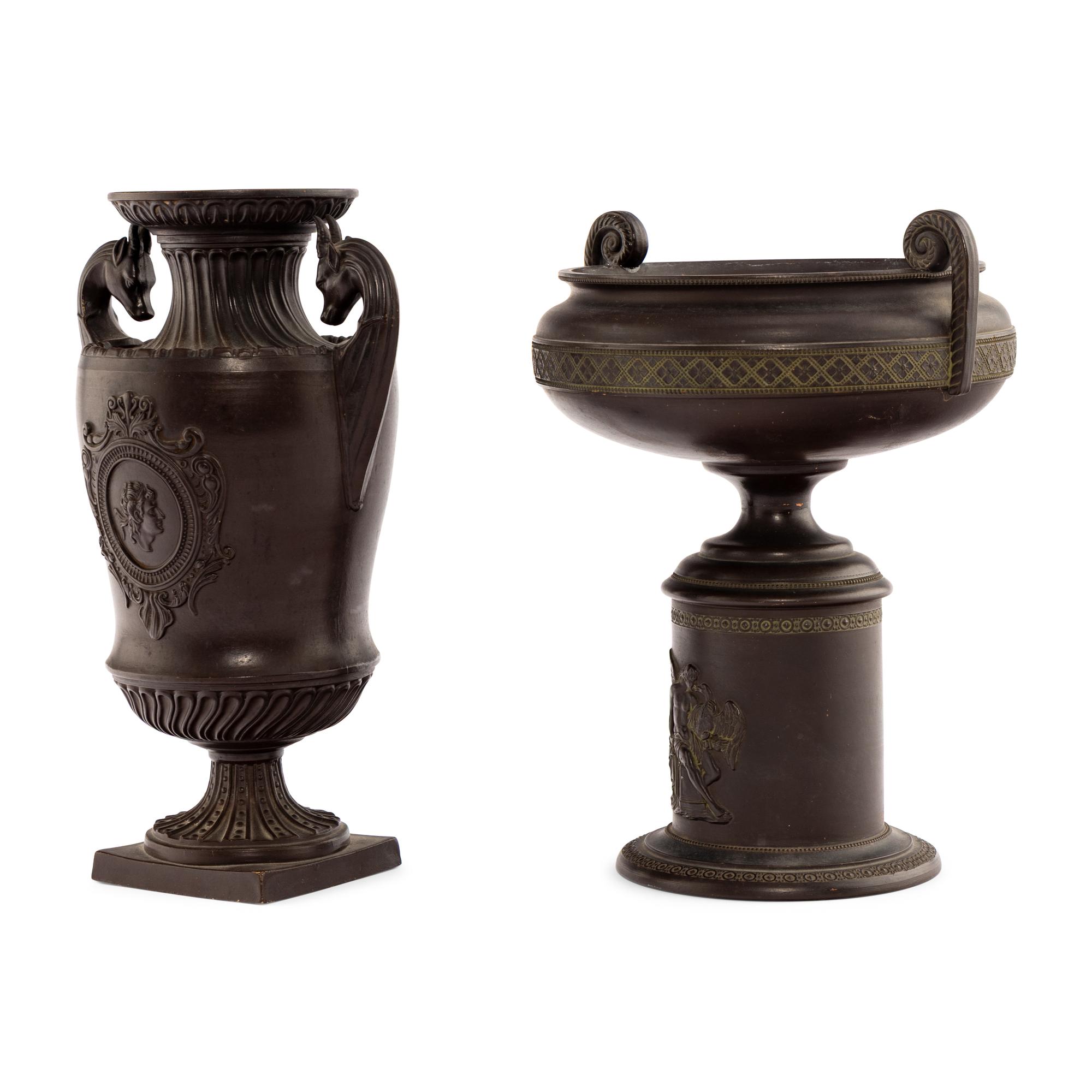 Two Grand Tour Style Terracotta Urns