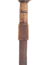 [CIVIL WAR]. Camp Chase, Ohio, folk art carved walking stick.
