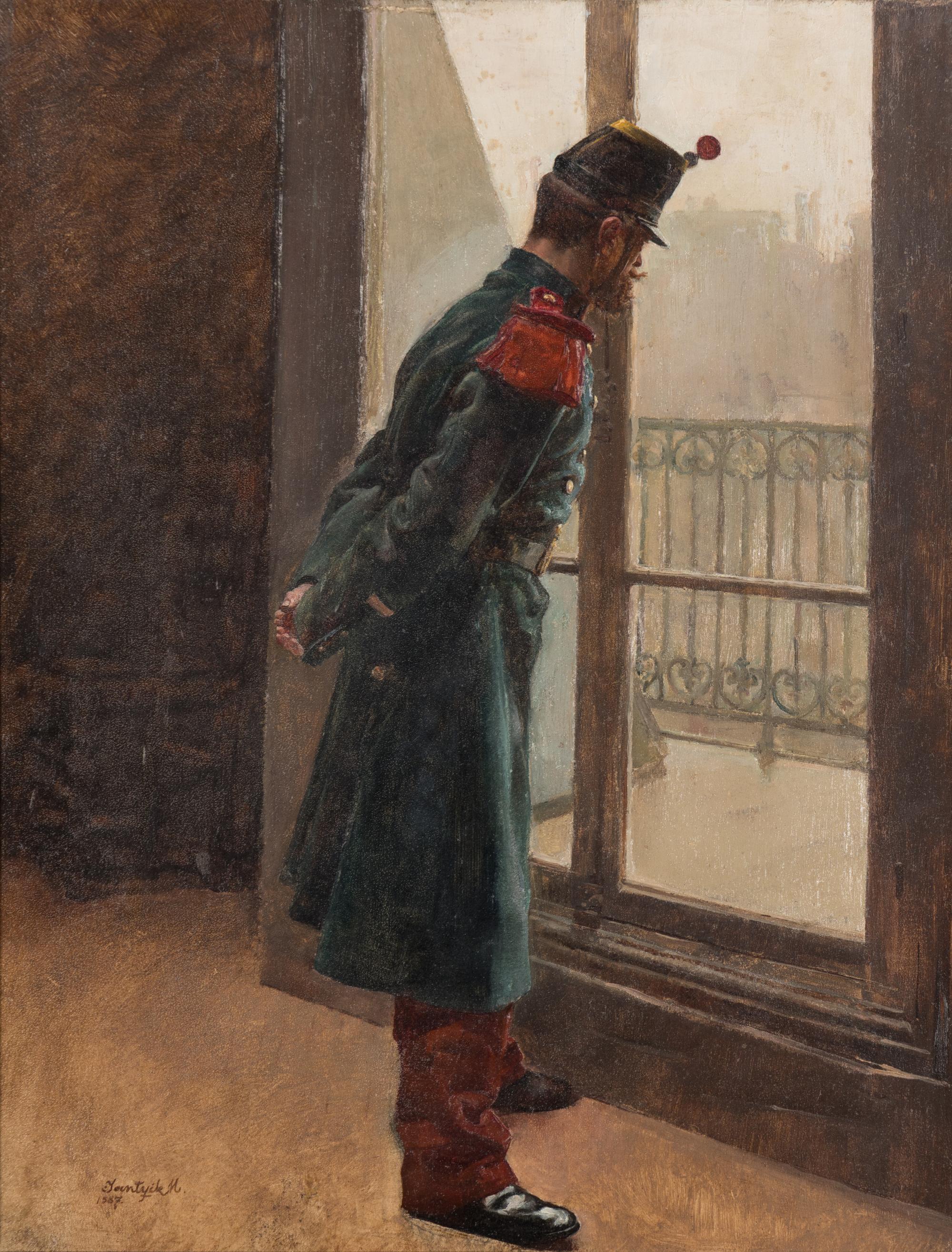 Soldier Gazing Out of a Window , 1887