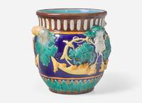 A Wedgwood Majolica Jardiniere, UK, 1872