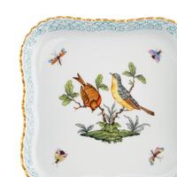 A Group of Nine Herend Rothschild Bird Porcelain Table Articles