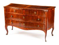 An Italian Walnut Veneered Commode