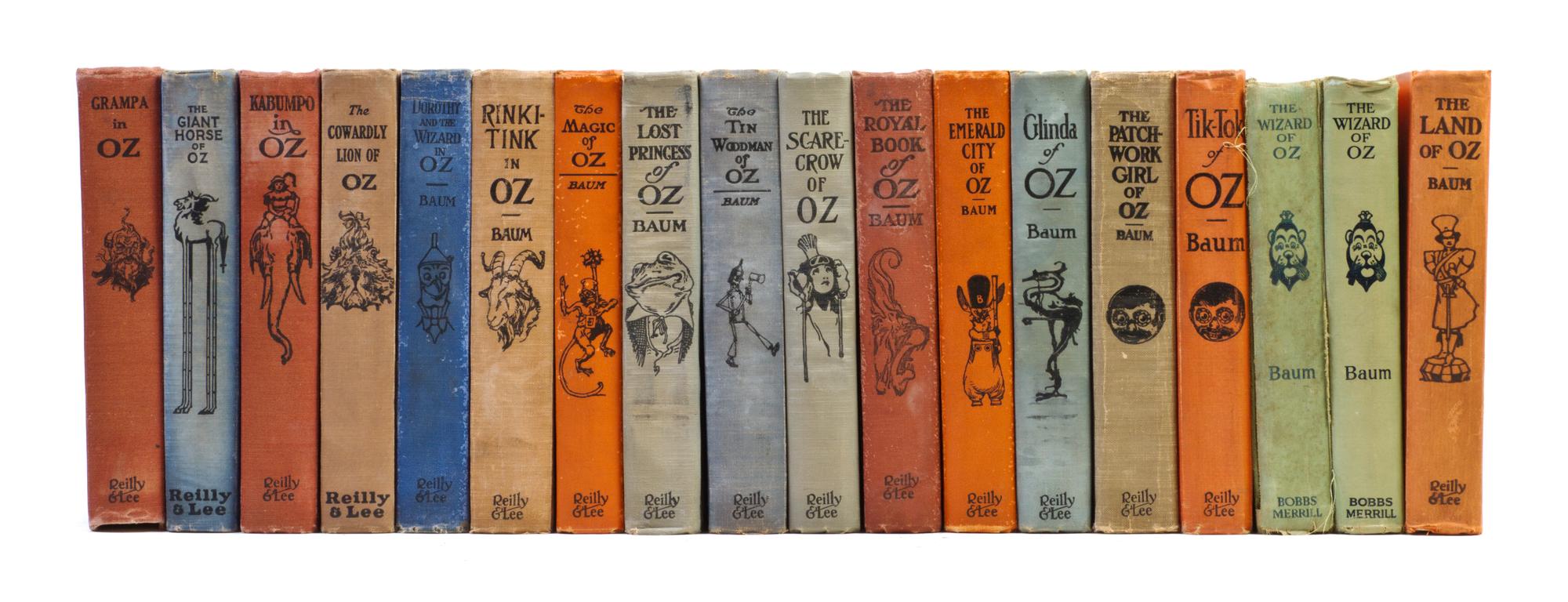 (OZ) BAUM, FRANK L. A group of 18 books from the Oz series. Chicago, 1899-1928.