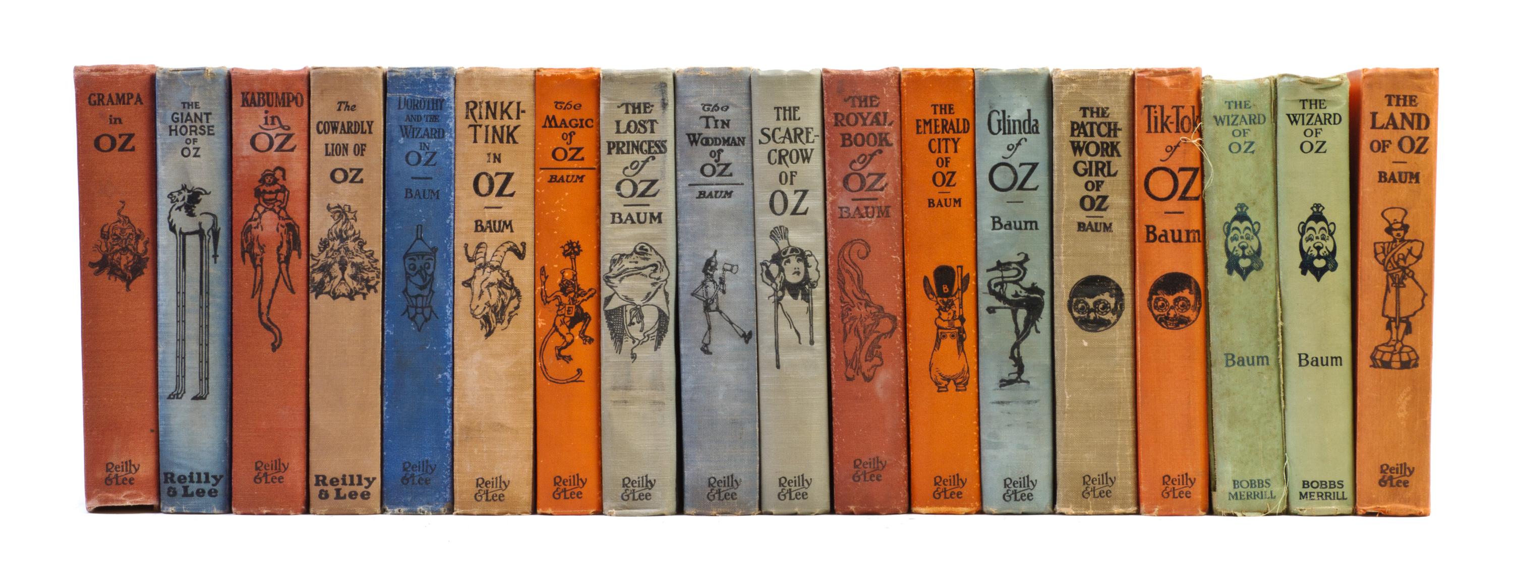(OZ) BAUM, FRANK L. A group of 18 books from the Oz series. Chicago, 1899-1928.