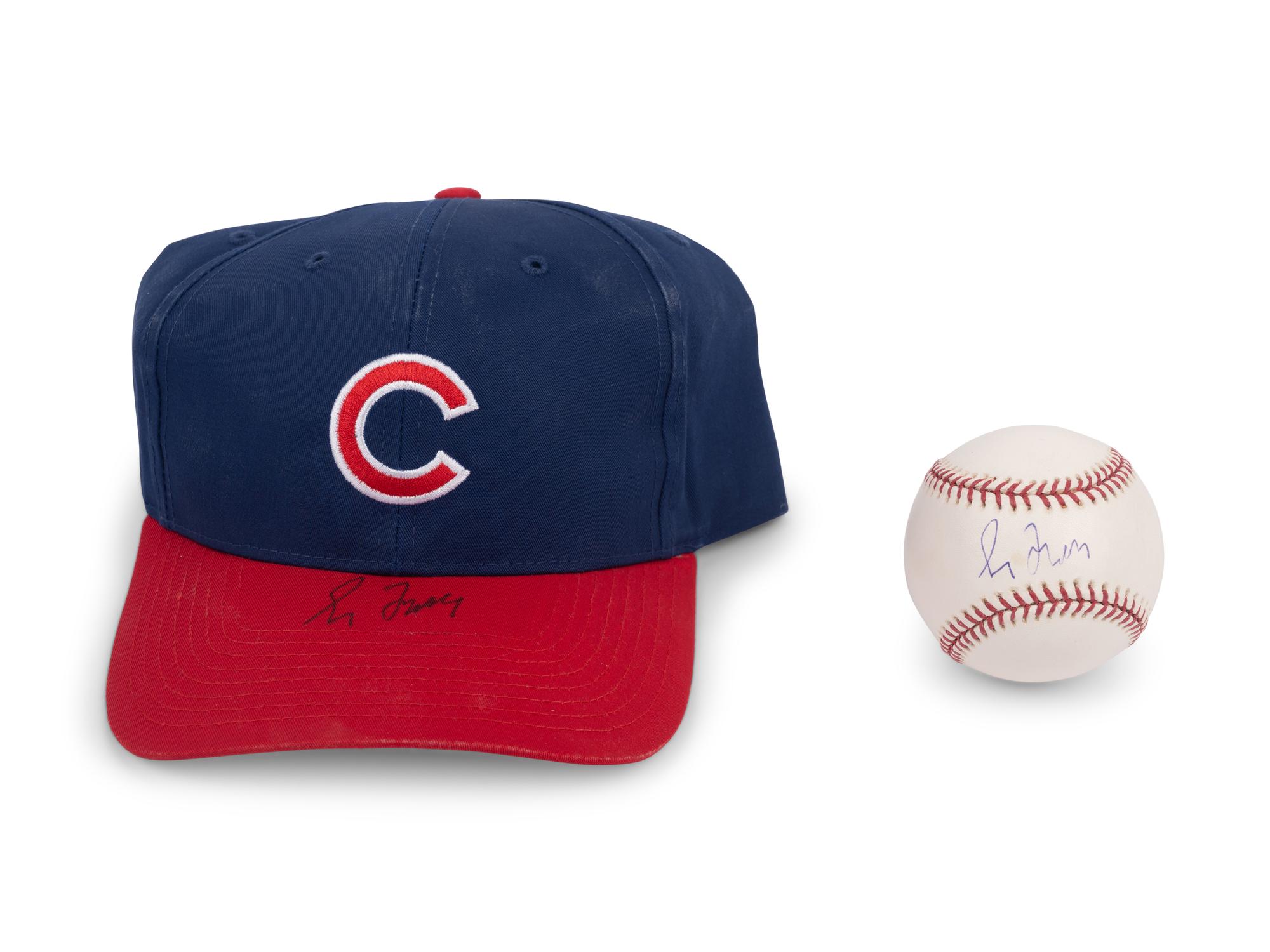 A Greg Maddux Signed Baseball and Chicago Cubs Hat (Beckett Authentication Services BAS Certified),