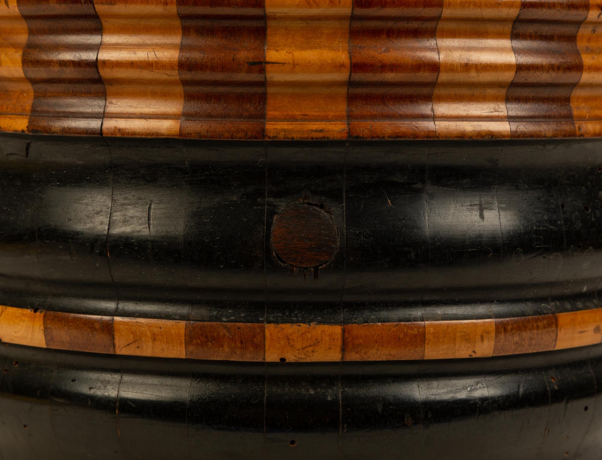 A Regency Brass Bound Wood Peat Bucket — 19TH/20TH CENTURY