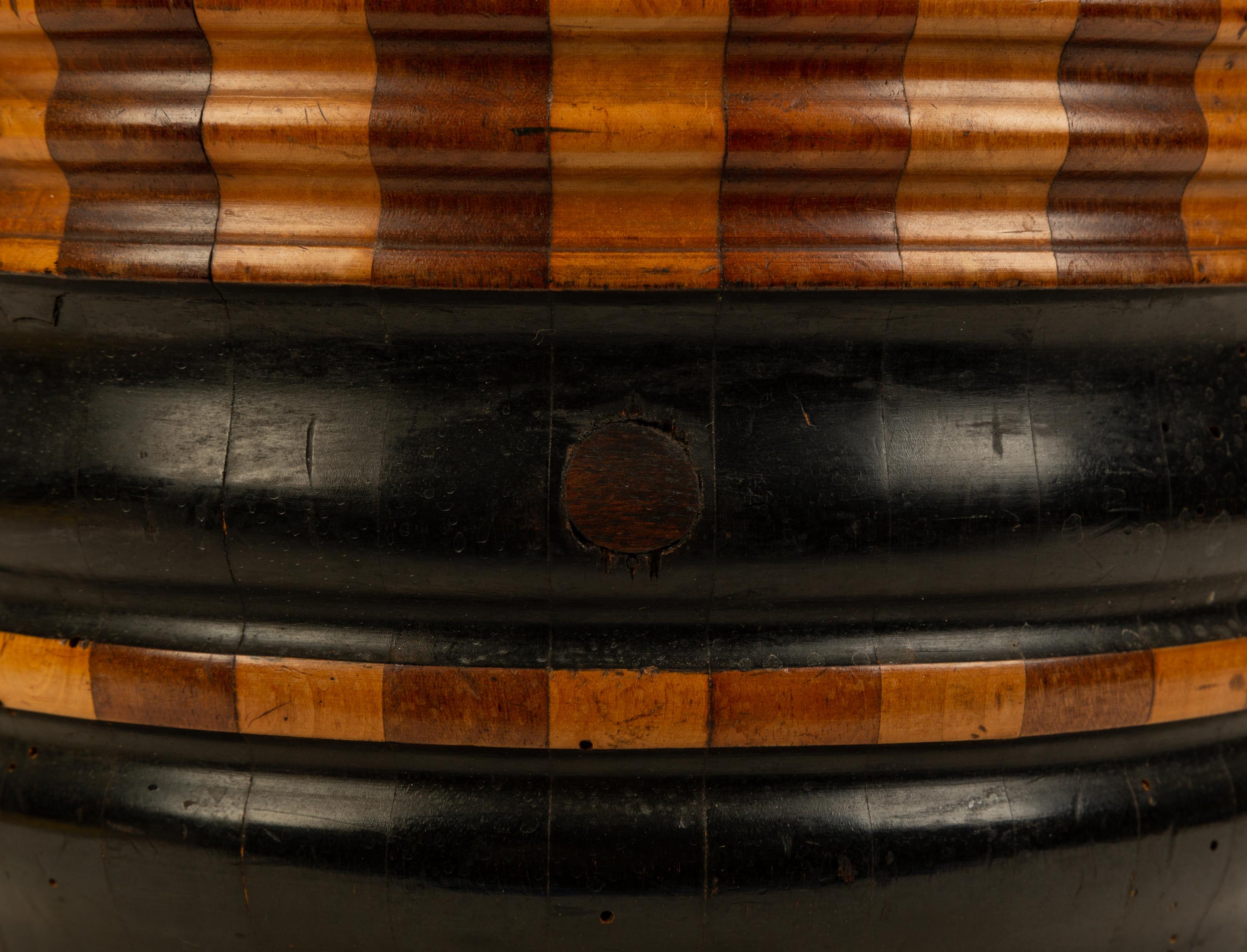 A Regency Brass Bound Wood Peat Bucket — 19TH/20TH CENTURY