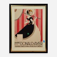 Alfonso Iannelli (American/Italian, 1888-1965) Original Maquette for "Mme. Donald-Ayer Formerly Prima Donna of the Boston Opera Cc" Poster
