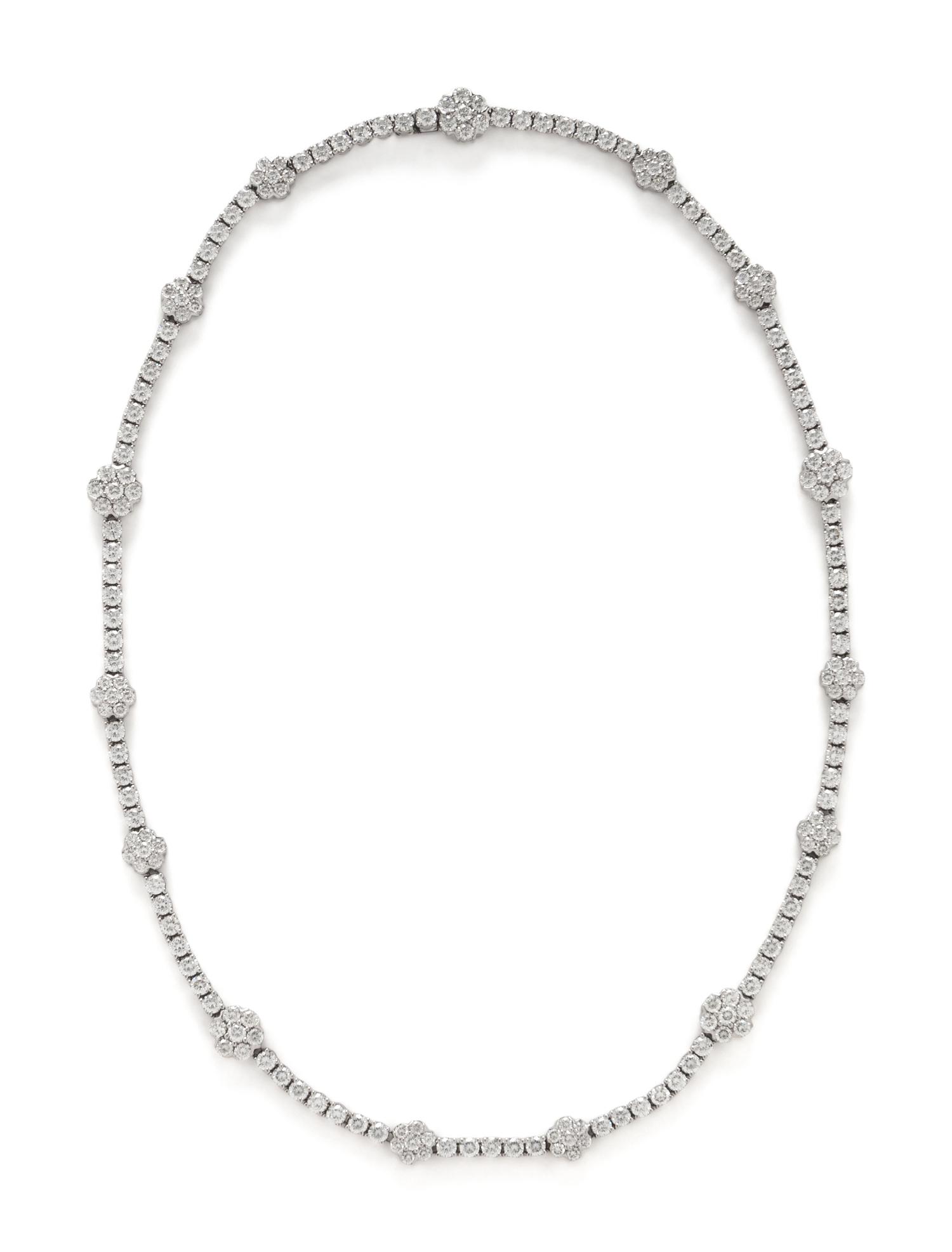 DIAMOND FLOWER NECKLACE