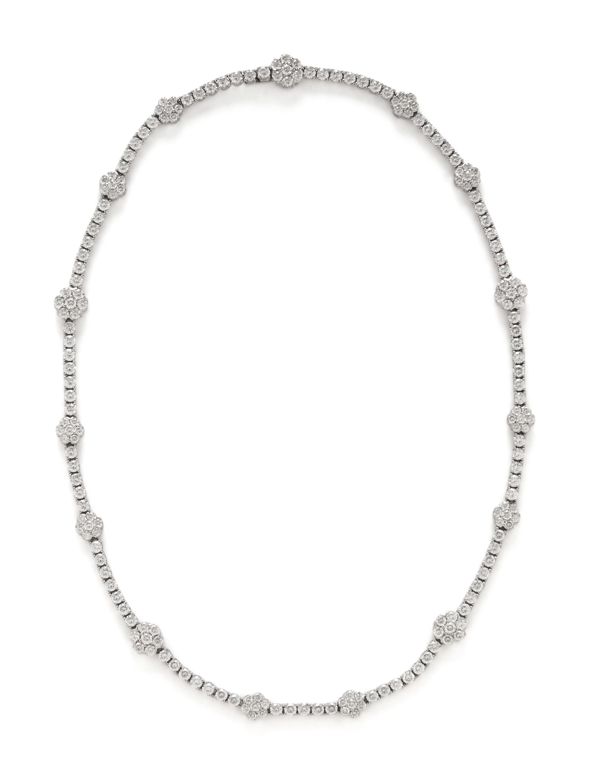DIAMOND FLOWER NECKLACE