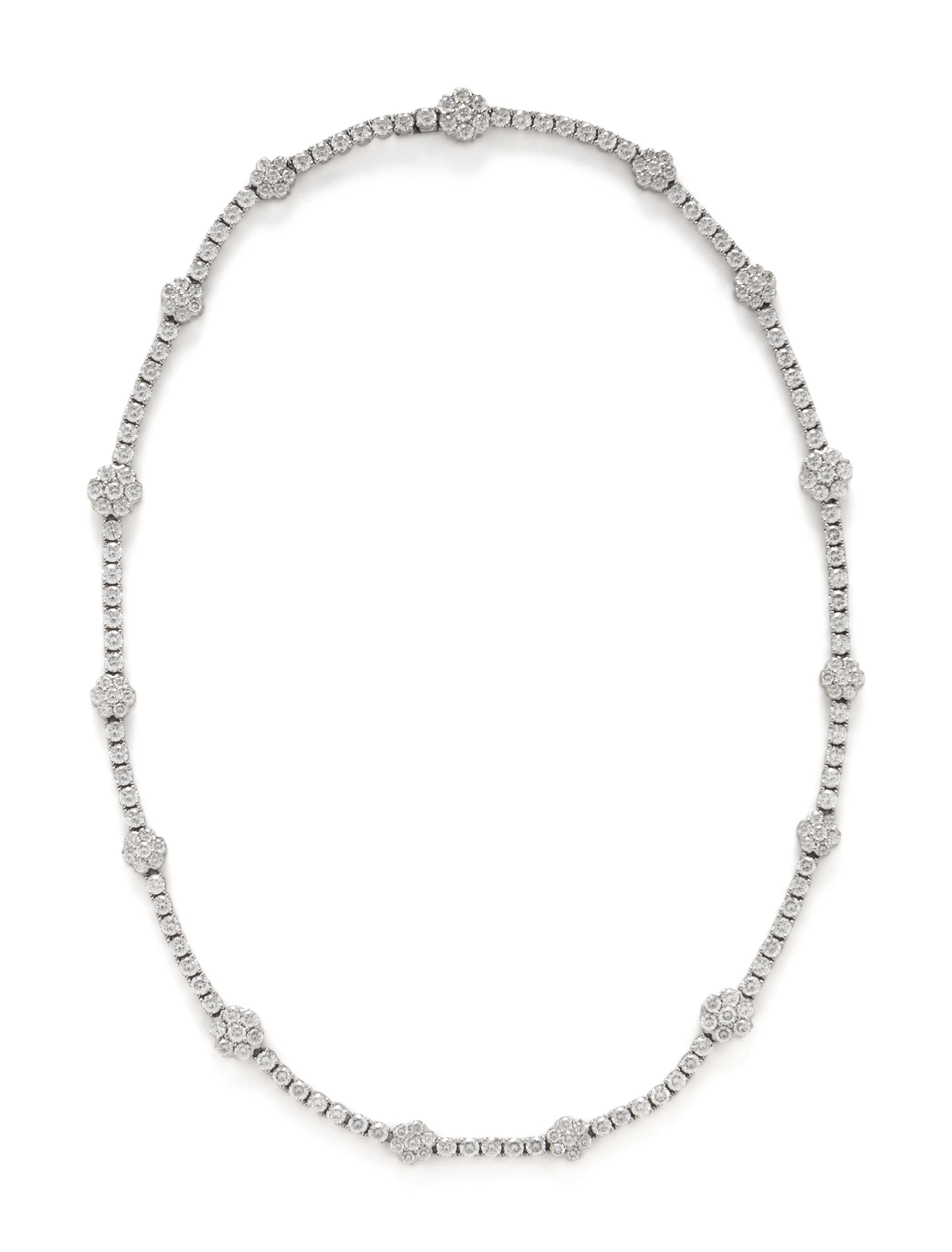 DIAMOND FLOWER NECKLACE