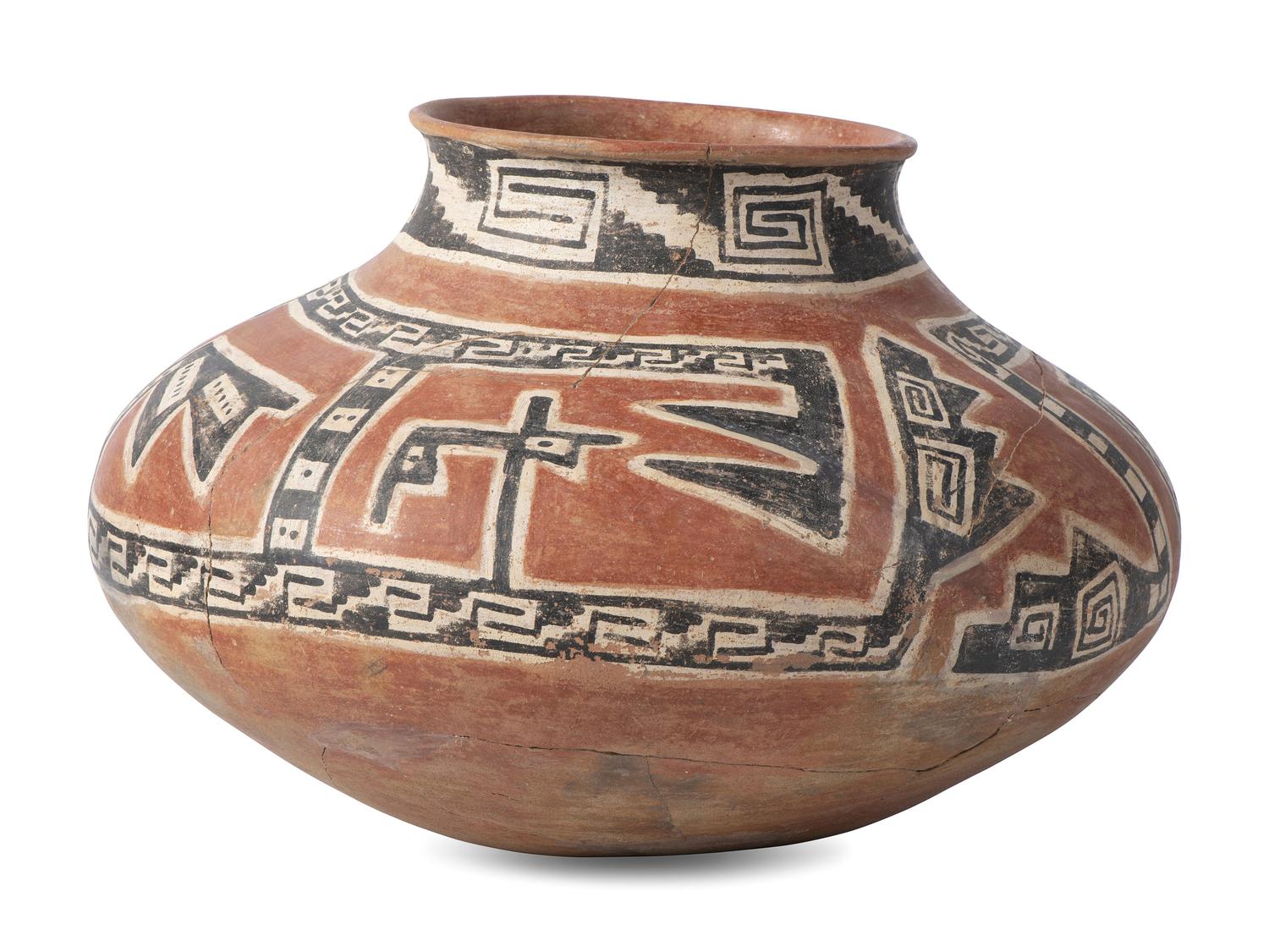 Ancestral Pueblo, Tonto Polychrome Pottery Olla