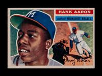 A 1956 Topps Hank Aaron Baseball Card No. 31 (White Back)