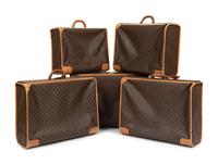 Five Louis Vuitton Suitcases, 1970-90s