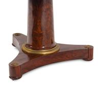 An Empire Gilt Bronze-Mounted Marble-Top Mahogany Center Table