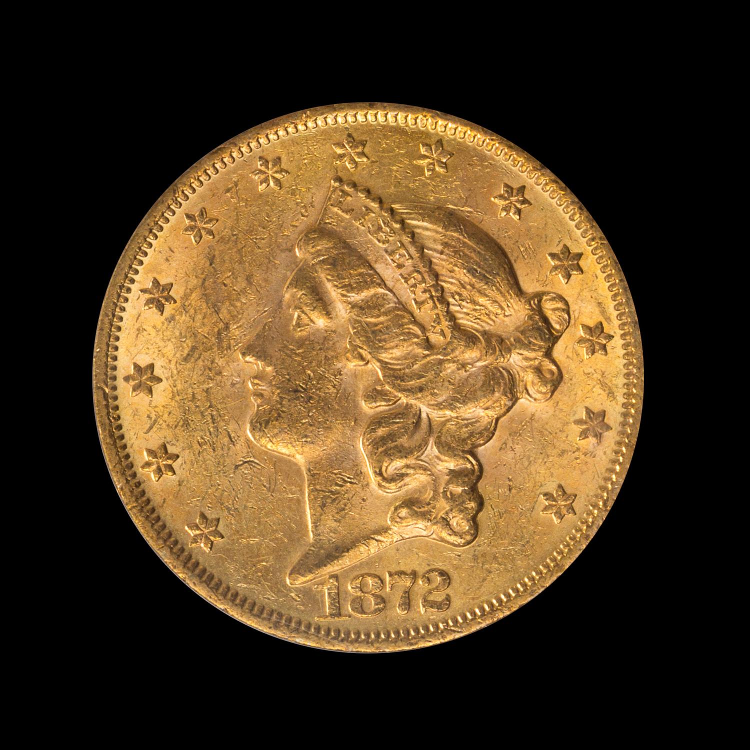 A United States 1872 Liberty Head $20 Gold Coin