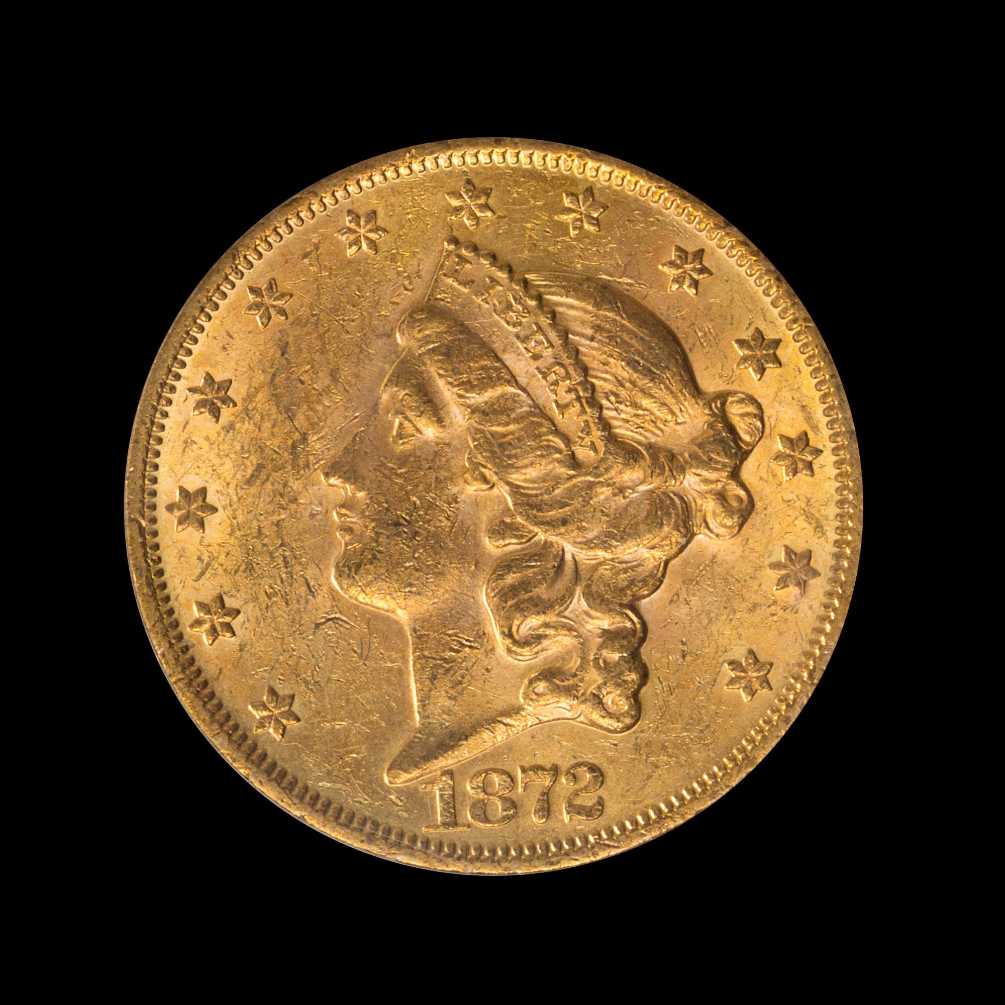 A United States 1872 Liberty Head $20 Gold Coin