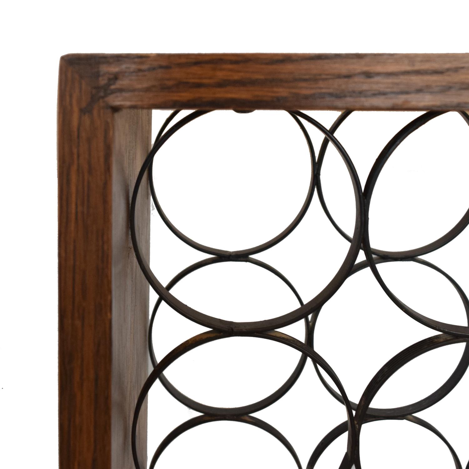 A Wood and Wirework Wine Rack 25.25" W x 8.75" D x 17.5" H — United States, 20th Century