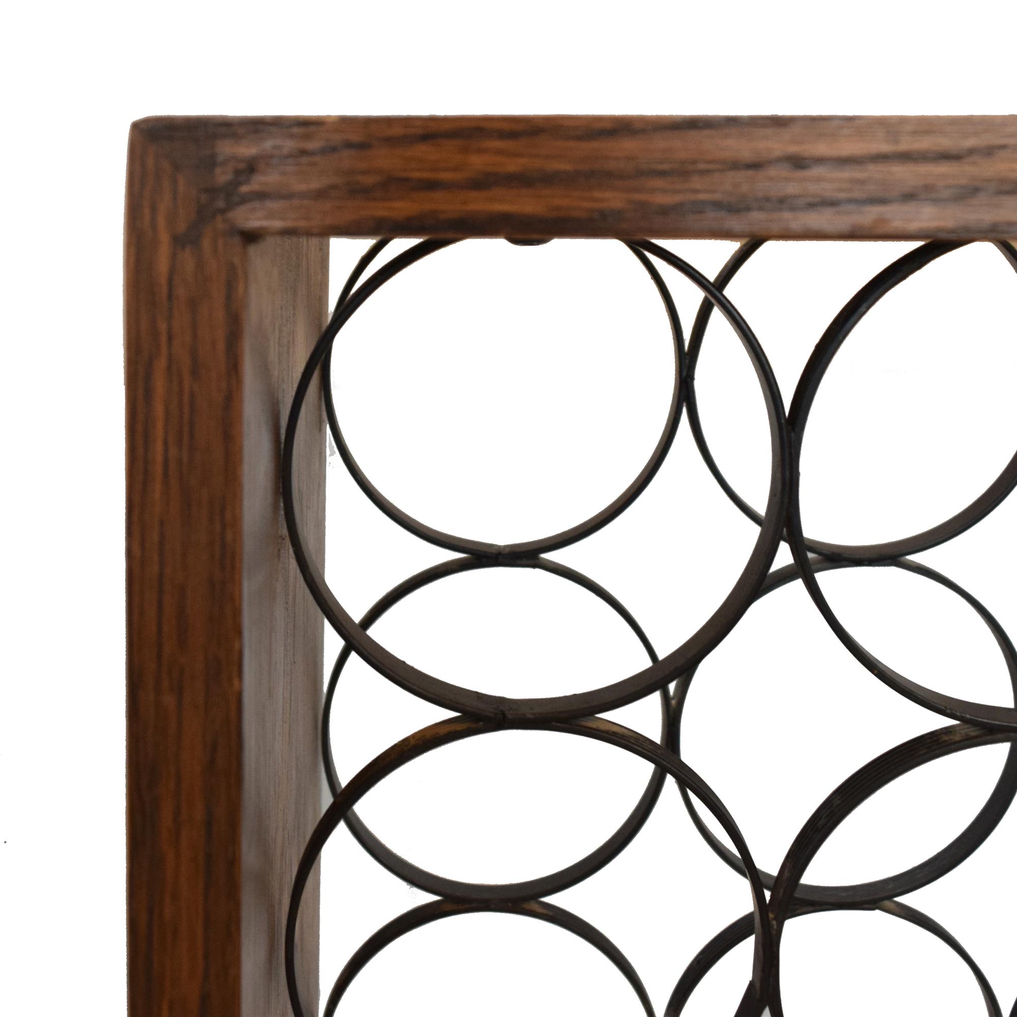 A Wood and Wirework Wine Rack 25.25" W x 8.75" D x 17.5" H — United States, 20th Century