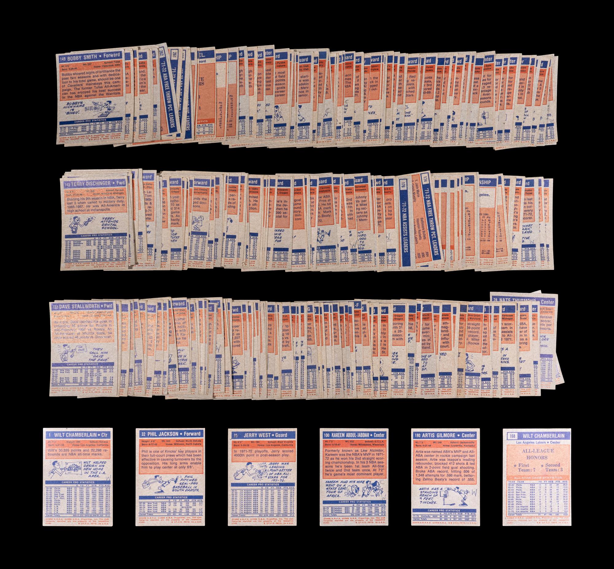 A Partial Set of 1972-73 Topps Basketball Cards (183/264) With Duplicates,