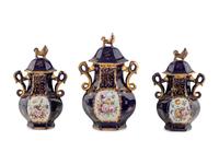 A Group of Three Mason's Ironstone Covered Jars