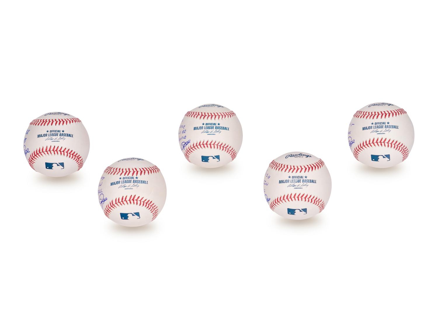 A Group of Five Pete Rose Signed Autograph Baseballs With Unique Inscriptions
