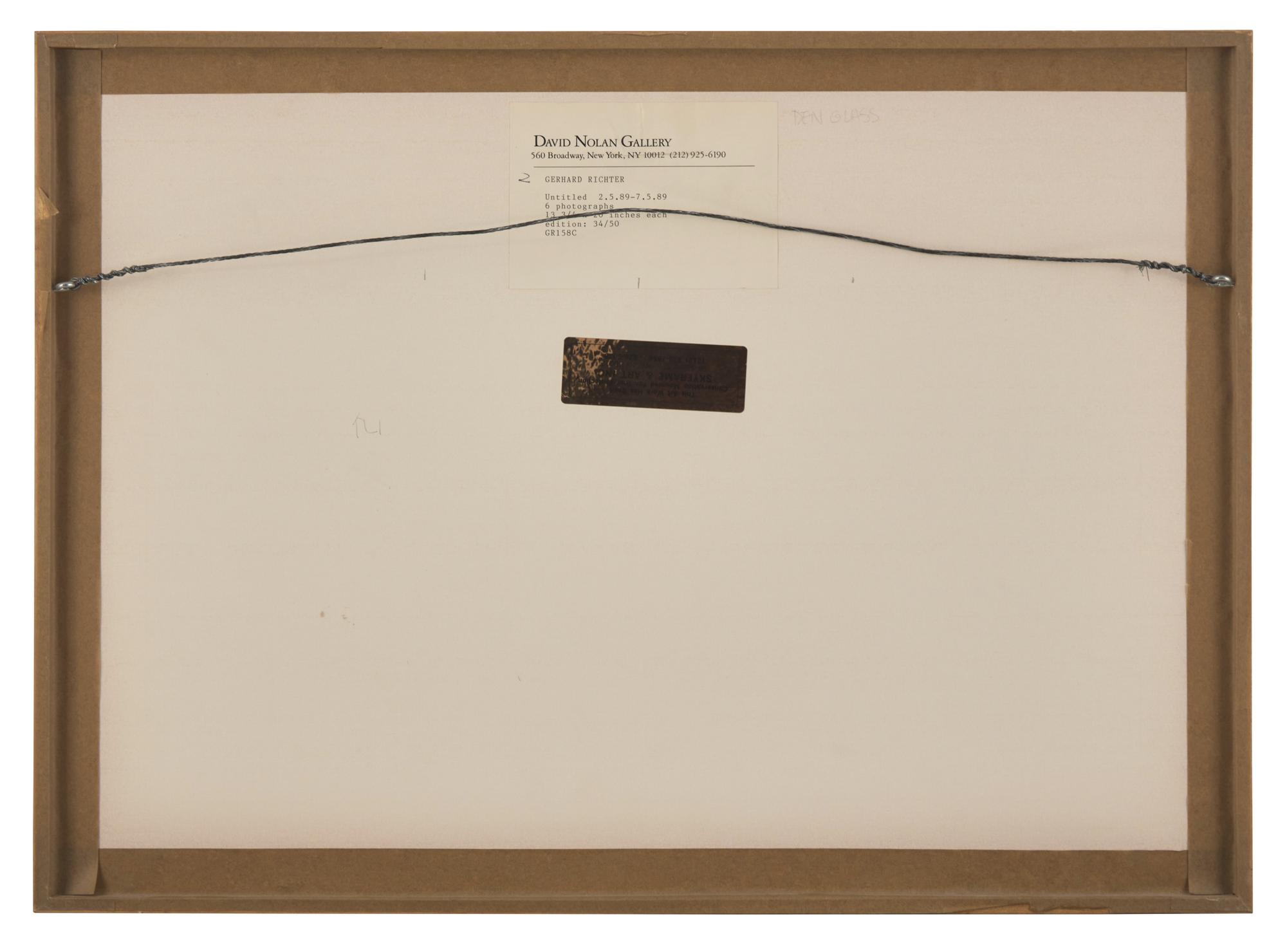 Untitled (2.5.89-7.5.89) (a group of six works), 1989