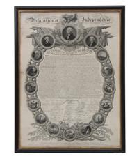 American Engraving Declaration of Independence Height 35 1/2 x width 25 1/2 inches