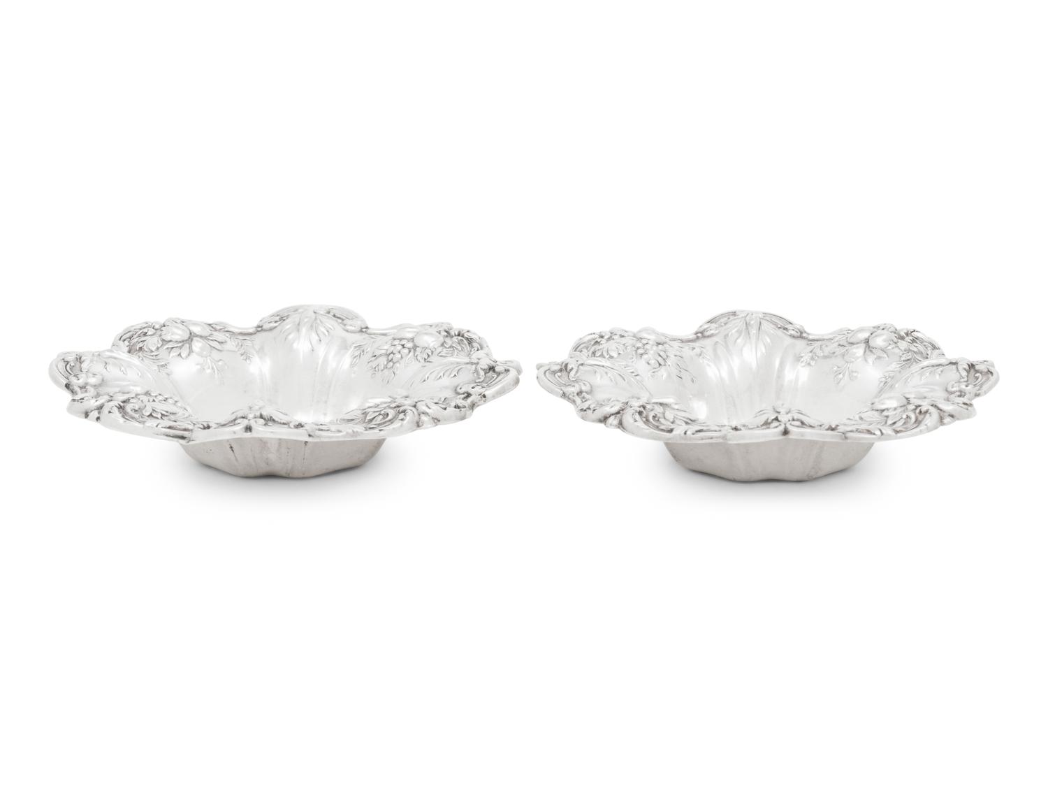 A Pair of American Silver Francis I Nut Dishes