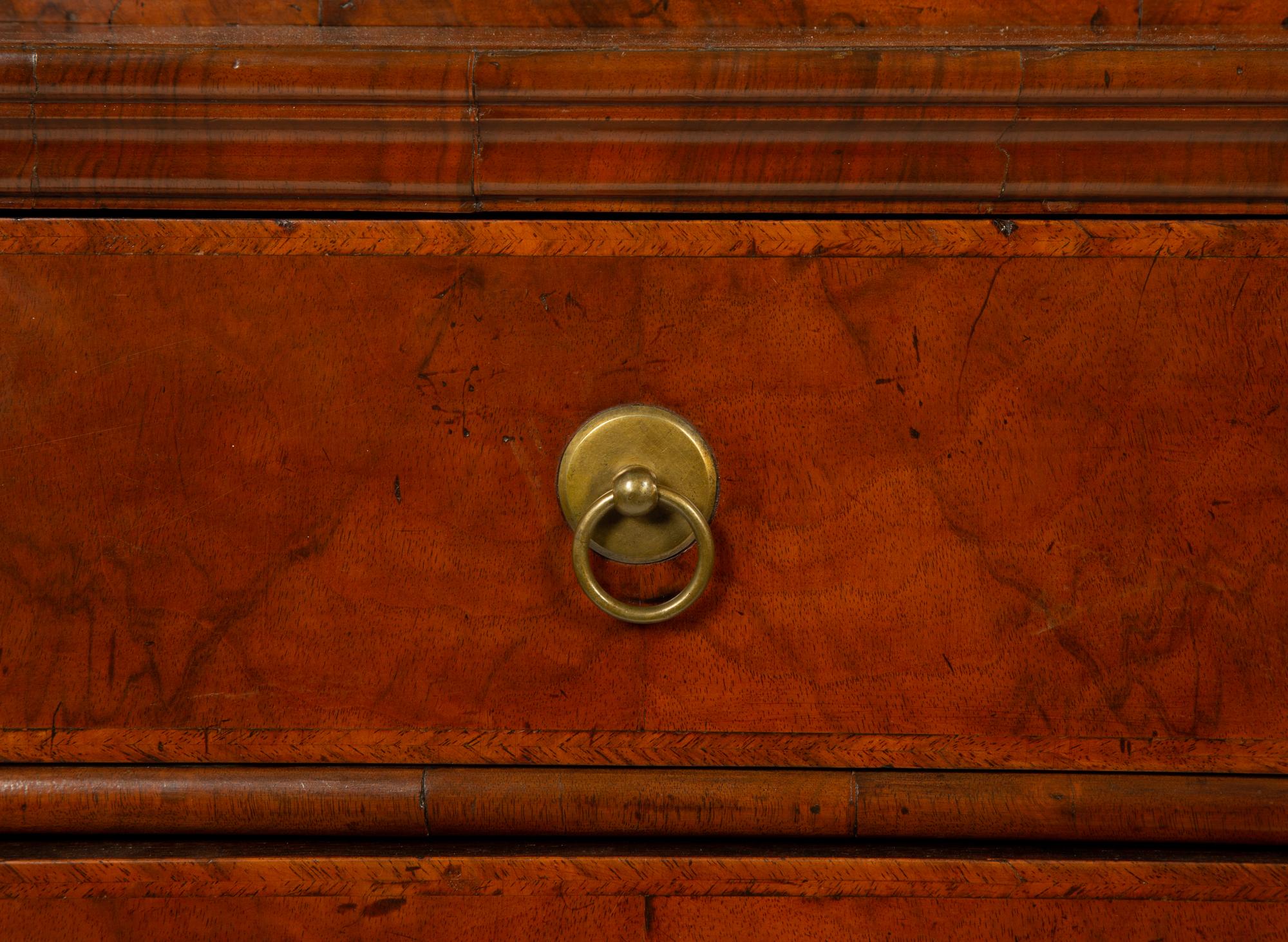 A George II Burl Walnut Secretary — 19TH CENTURY