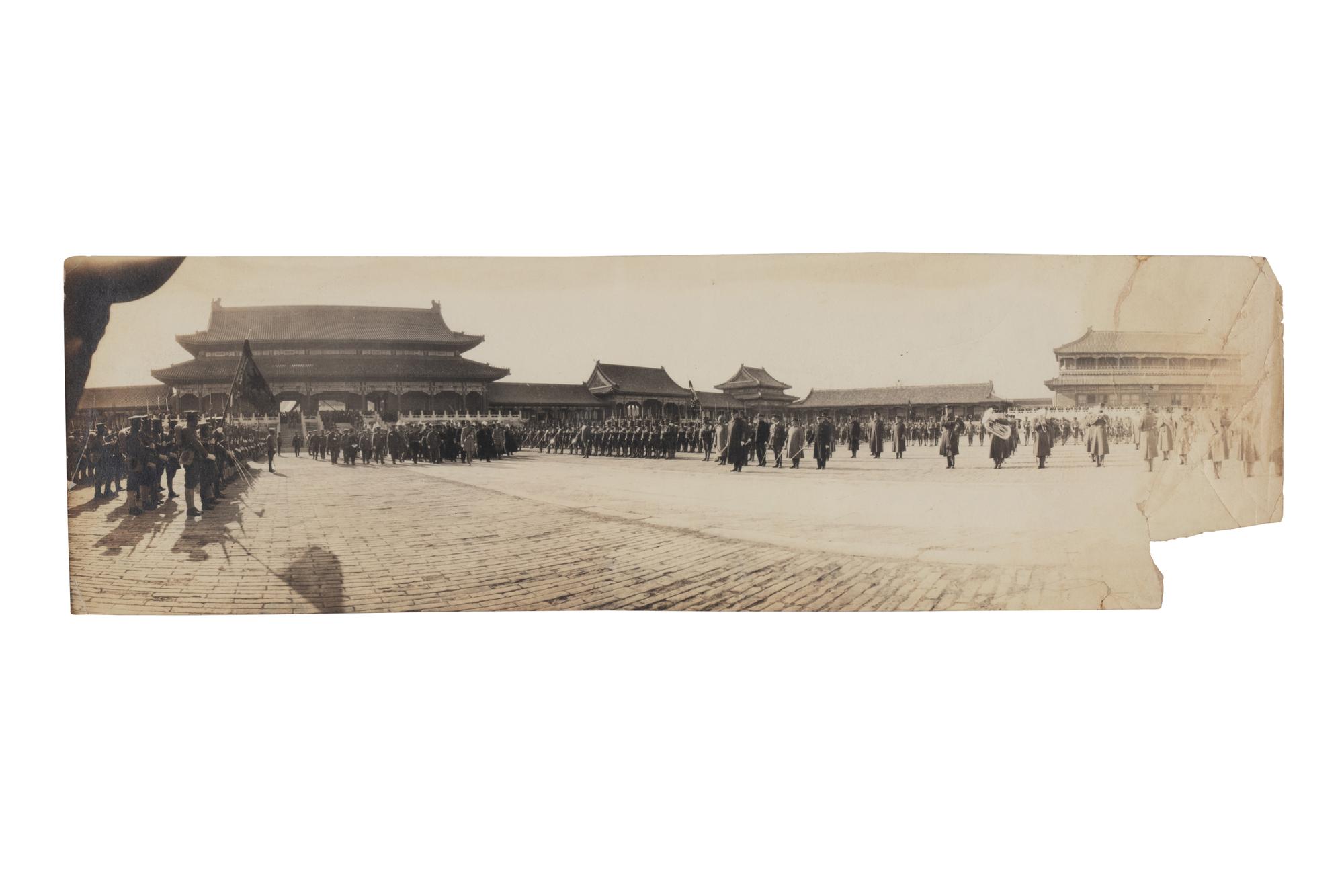 Six Panoramic Photographs of the Hall of Supreme Harmony (Tai-he Dian) During the Boxer Rebellion, 1900