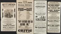 [THEATRE] -- [CIRCUS]. A group of 4 broadsides, promoting Van Amburgh's collection of trained animals and other theatrical performances.